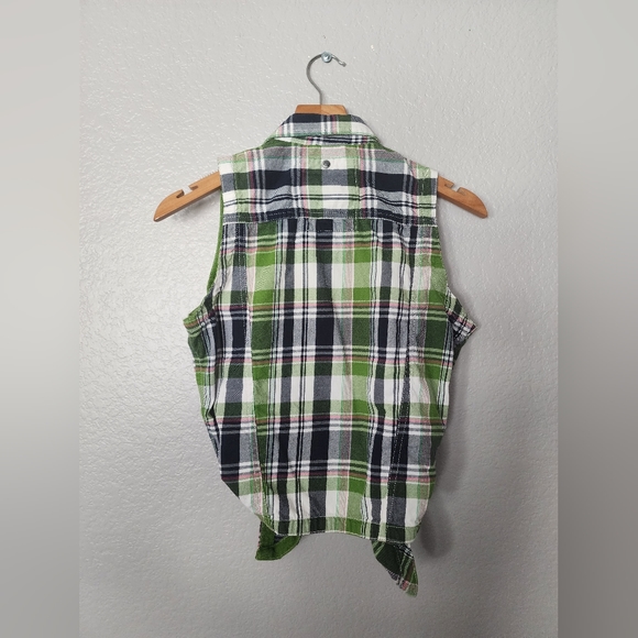 Superdry & Co Tie Front Button Up Flannel Top - Picture 4 of 5